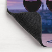 Twee glazen rode wijn op Florence skyline Muismat (Hoek)