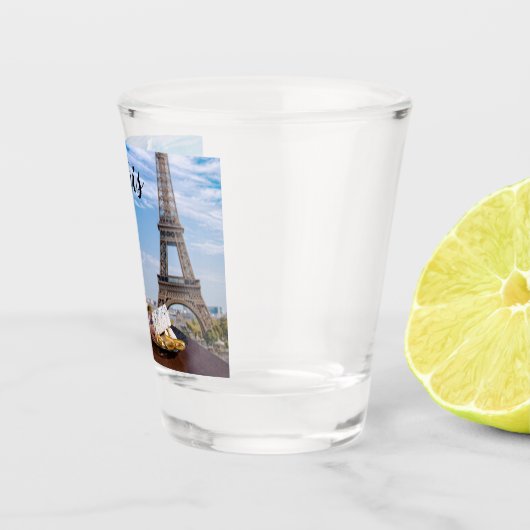 Twee glazen wijn in het café in Parijs (Rechts)