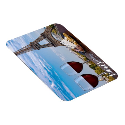 Twee glazen wijn in het café in Parijs Magneet (Rechterzijde)