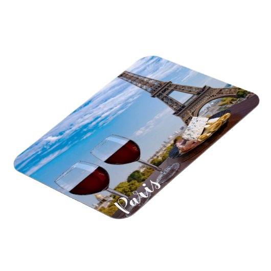 Twee glazen wijn in het café in Parijs Magneet (Linkerzijde)