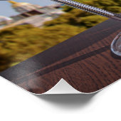 Twee glazen wijn in het café in Parijs Perfect Poster (Hoek)