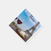 Twee glazen wijn in het café in Parijs Servet (Hoek)