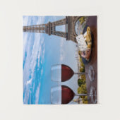 Twee glazen wijn in het café in Parijs Wandkleed (Voorkant)