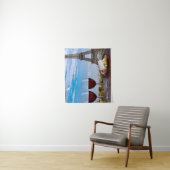 Twee glazen wijn in het café in Parijs Wandkleed (In situ)