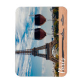 Twee glazen wijn met Eiffeltoren Magneet (Verticaal)