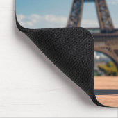 Twee glazen wijn met Eiffeltoren Muismat (Hoek)