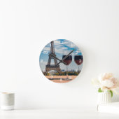 Twee glazen wijn met Eiffeltoren Ronde Klok (Huis)