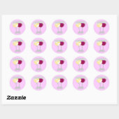 Twee glazen wijn ronde sticker (Vel)