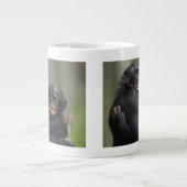 Twee glimlende bonobo's grote koffiekop (Voorkant)