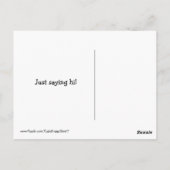 Twee glimlende Golden Retrievers Hallo Briefkaart (Achterkant)