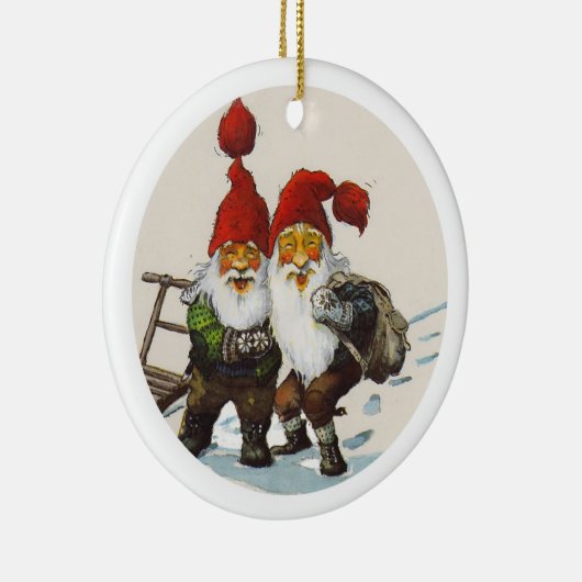 Twee Gnome Friends Keramisch Ornament (Rechts)