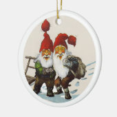Twee Gnome Friends Keramisch Ornament (Links)