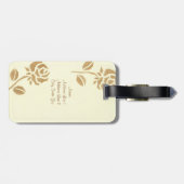 Twee Gold Rozen gepersonaliseerd mevrouw Bagagelab Bagagelabel (Achterkant horizontaal)