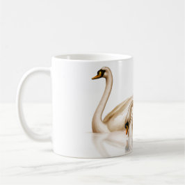 Twee Golden Bronz Swans Koffiemok