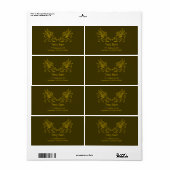 Twee Golden Griffons Etiket (Full Sheet)