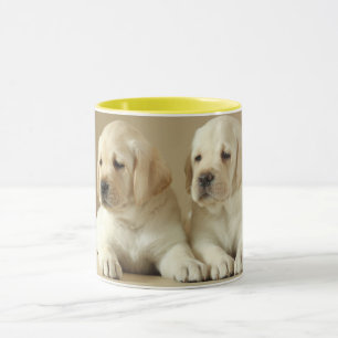 Twee Golden Labrador-Puppies Mok