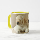 Twee Golden Labrador-Puppies Mok (Voorkant links)