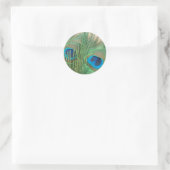 Twee Golden Peacock Feather Stickers (Tas)