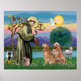 Twee Golden Retrievers Poster
