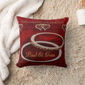 Twee Golden Wedding Rings Kussen (Deken)