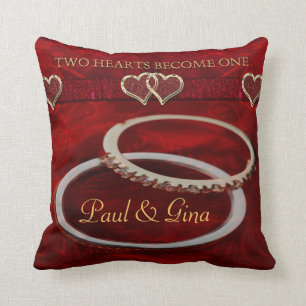 Twee Golden Wedding Rings Kussen