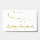 Twee Gouden Harten | Trouwplanner / Coördinator Badge (Achterkant)