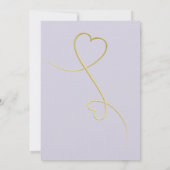 Twee gouden harten | Uitnodiging tot weddenschappe (Achterkant)