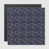 Twee gouden liefhebbende harten patroon (Voorkant / Achterkant)