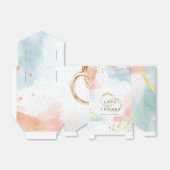 Twee gouden trouwringen bedankdoosjes (Uitgevouwen)