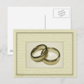 Twee gouden trouwringen briefkaart (Voorkant / Achterkant)
