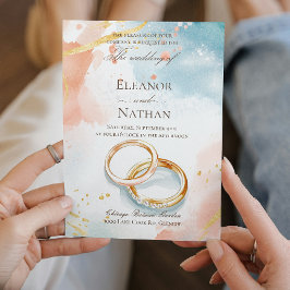 Twee gouden trouwringen zijn verfijnd kaart