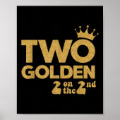 Twee gouden verjaardagsversieringen 2 op de 2e B-d Poster (Voorkant)
