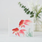 Twee goudmakreel  briefkaart (Staand voorkant)