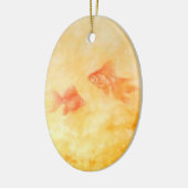 Twee goudvissen keramisch ornament (Links)