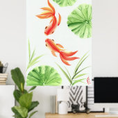 Twee goudvissen poster (Thuiskantoor)