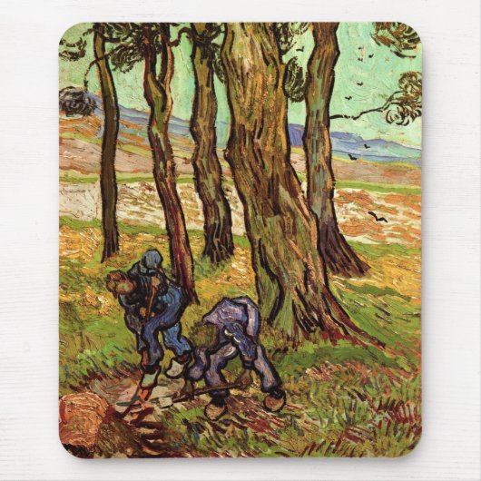Twee graaiers tussen de bomen muismat (Voorkant)
