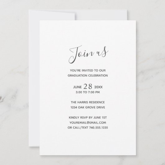 Twee Graduates Double Graduation Party Kaart (Achterkant)