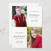 Twee Graduates Double Graduation Party Kaart (Voorkant / Achterkant)