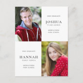 Twee Graduates Dubbel Afstuderen Foto Briefkaart (Voorkant)