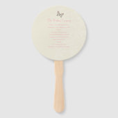 Twee grafische inkten vlinders bruiloft programma  handwaaier (Achterkant)