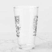 Twee grappige Beer beschouwde Cartoons. Glas (Links)