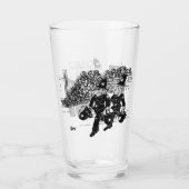 Twee grappige Cartoons Glas (Achterkant)