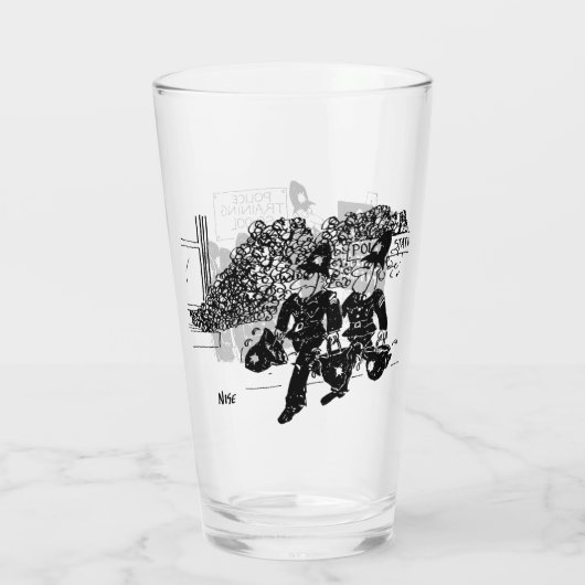 Twee grappige Cartoons Glas (Achterkant)