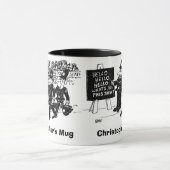 Twee grappige Cartoons. Naam toevoegen Keuze. Mok (Midden)