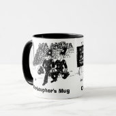 Twee grappige Cartoons. Naam toevoegen Keuze. Mok (Voorkant links)