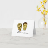 Twee grappige jongens die de kleine dingen verzorg kaart (Gele Bloem)