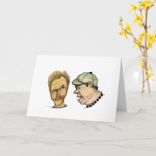 Twee grappige jongens die het hebben over Golf en  Kaart (Gele Bloem)