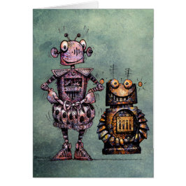 Twee grappige robots.