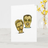 Twee grappige, vreemde en wonderbaarlijke jongens kaart (Gele Bloem)