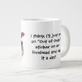 Twee grappige vrienden grote koffiekop (Voorkant rechts)